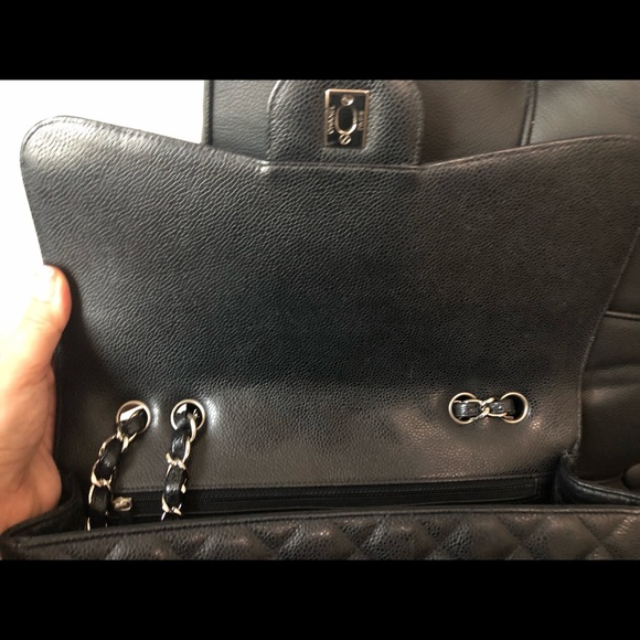 ❌SOLD❌Authentic CHANEL Single Flap Jumbo SHW - Picture 2 of 8